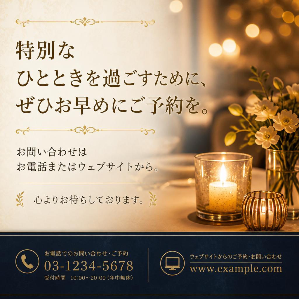 今すぐご予約を！